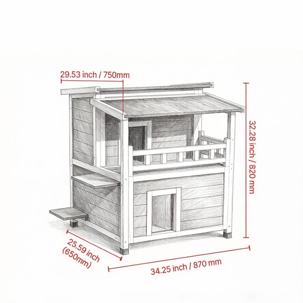 Heated Cat House for Outdoor