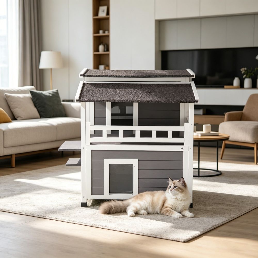Heated Cat House for Outdoor