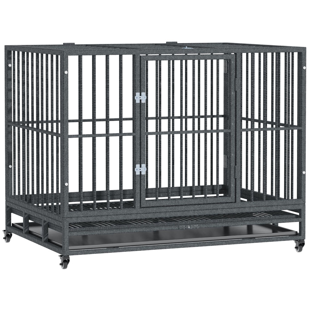 practical Dog Cage with Wheels & Double Doors – Secure, Easy Clean