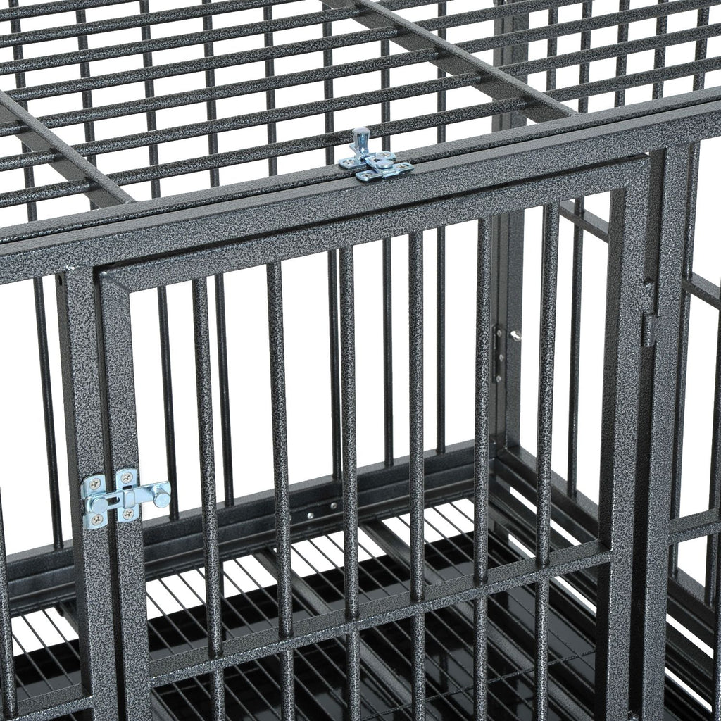 practical Dog Cage with Wheels & Double Doors – Secure, Easy Clean