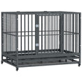 practical Dog Cage with Wheels & Double Doors – Secure, Easy Clean
