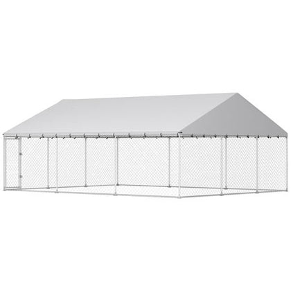 practical Outdoor Dog Kennel with water-ready Roof and Secure Latches