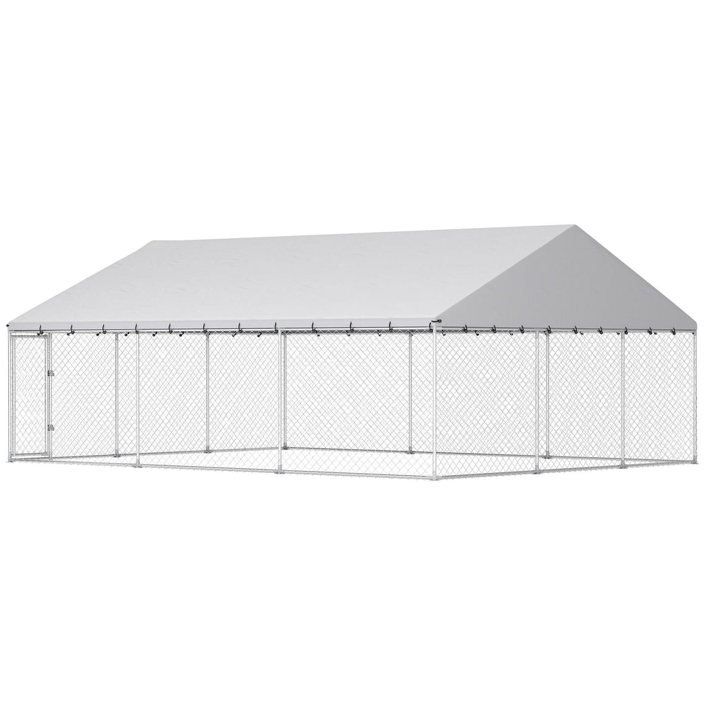 practical Outdoor Dog Kennel with water-ready Roof and Secure Latches