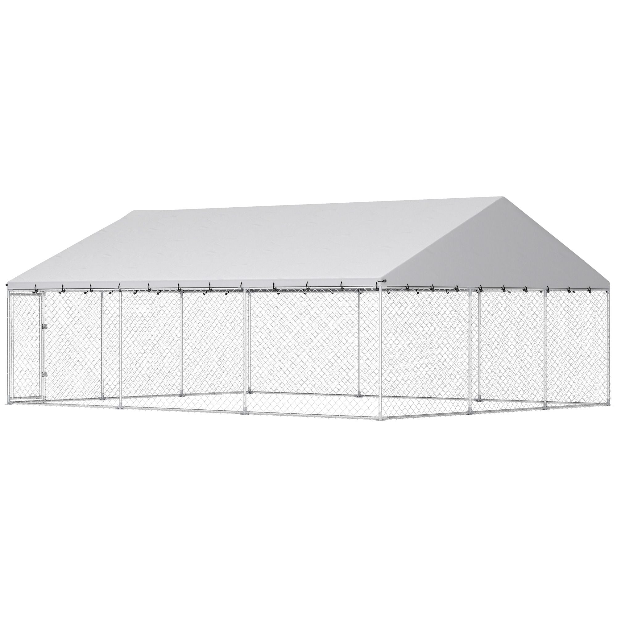 practical Outdoor Dog Kennel with water-ready Roof and Secure Latches