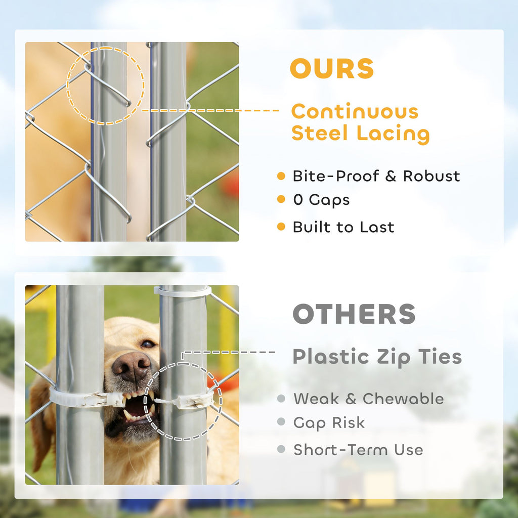 practical Outdoor Dog Kennel with water-ready Roof and Secure Latches