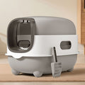 Premium Enclosed Cat Litter Box with Odor-Lock & Scratch-Resistant Base