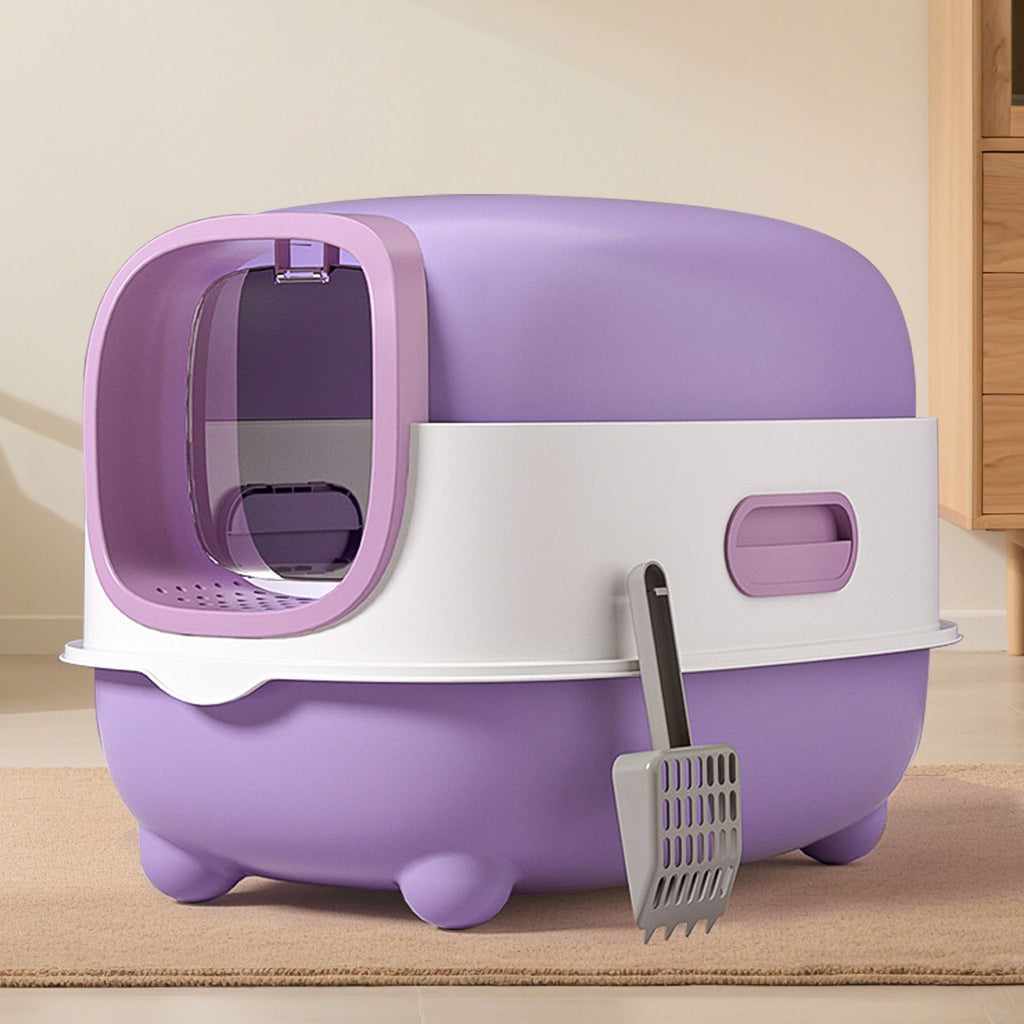 Premium Enclosed Cat Litter Box with Odor-Lock & Scratch-Resistant Base