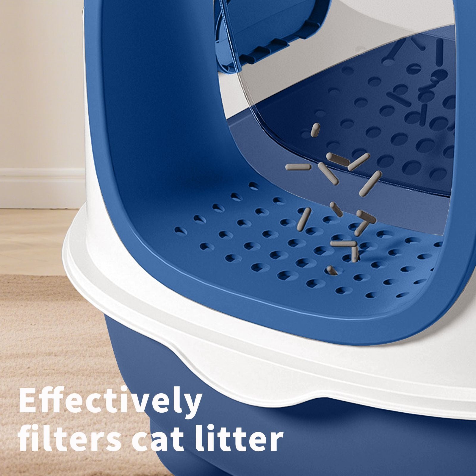 Premium Enclosed Cat Litter Box with Odor-Lock & Scratch-Resistant Base