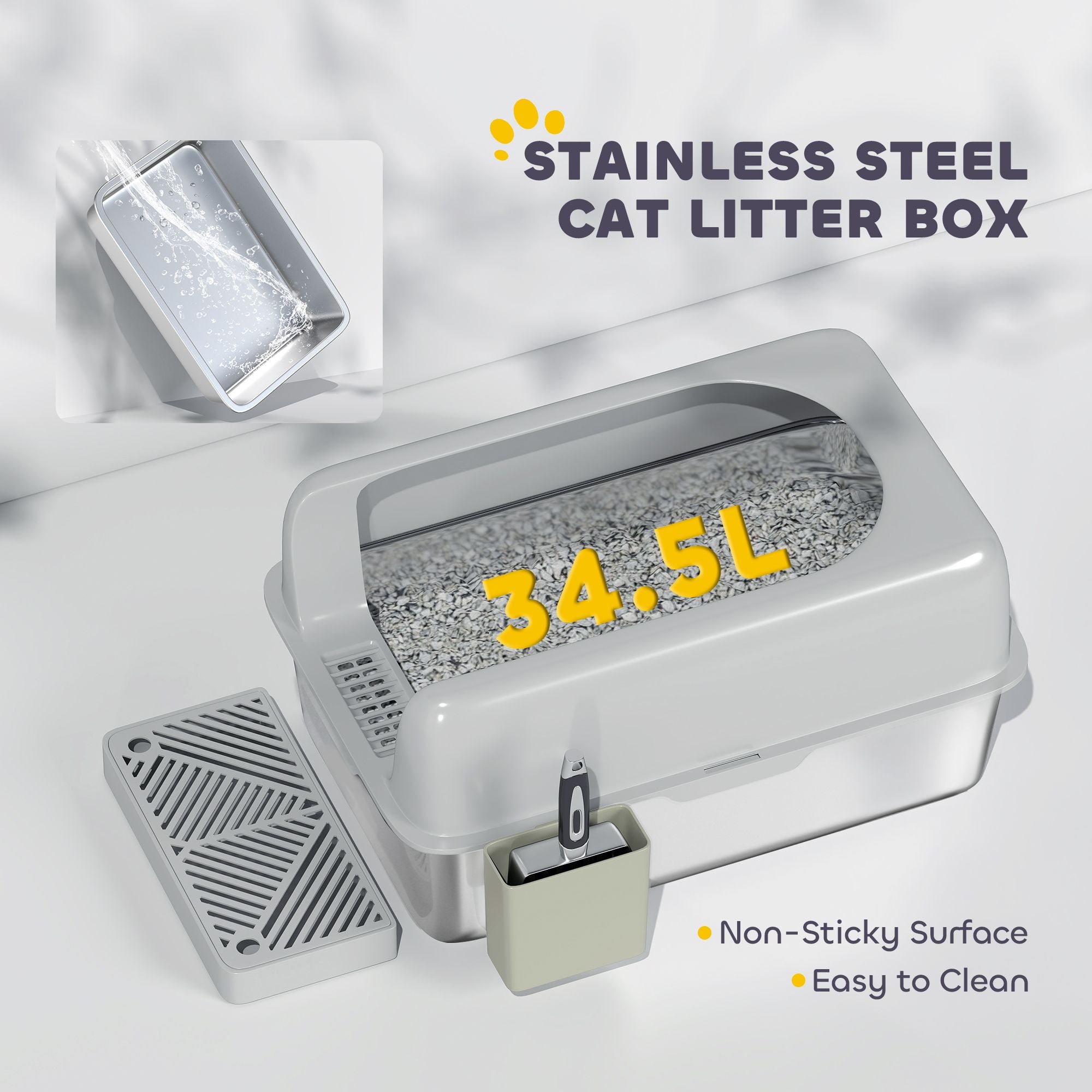 Keep Your Home Clean with This High-Walled Litter Box & Accessories
