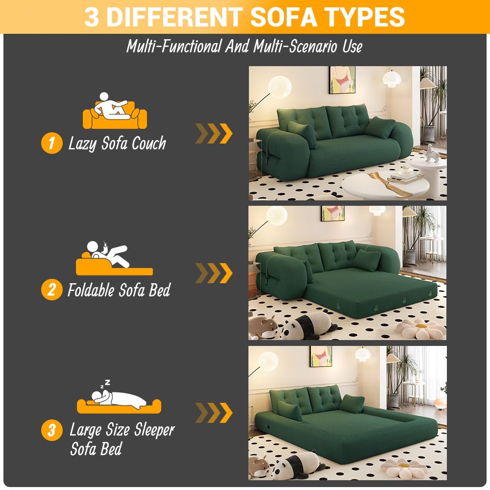 Multi-Functional Foldable Sofa Bed for Pets and Family