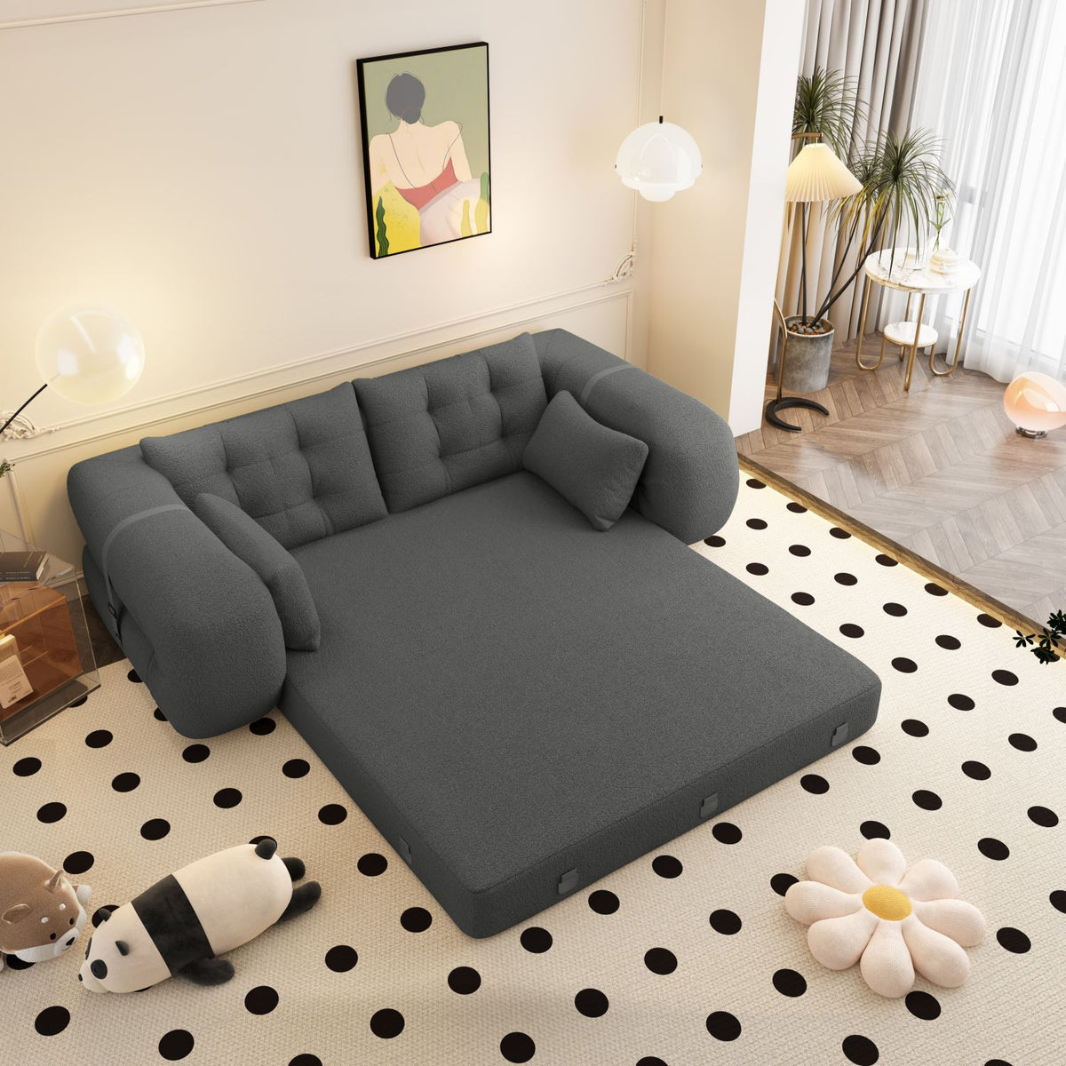 78.7- Convertible Sofa Bed for Dogs and Humans