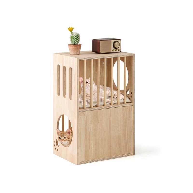 2-Tier Cat Condo with Large Entry and Symmetrical Design