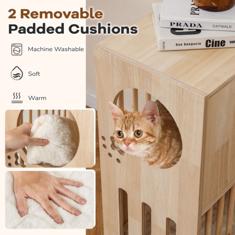 2-Tier Cat Condo with Large Entry and Symmetrical Design