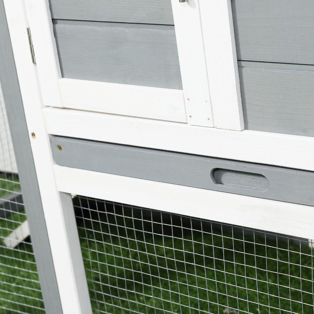 48- furniture-style Rabbit Hutch with Outdoor Run for Small Animals