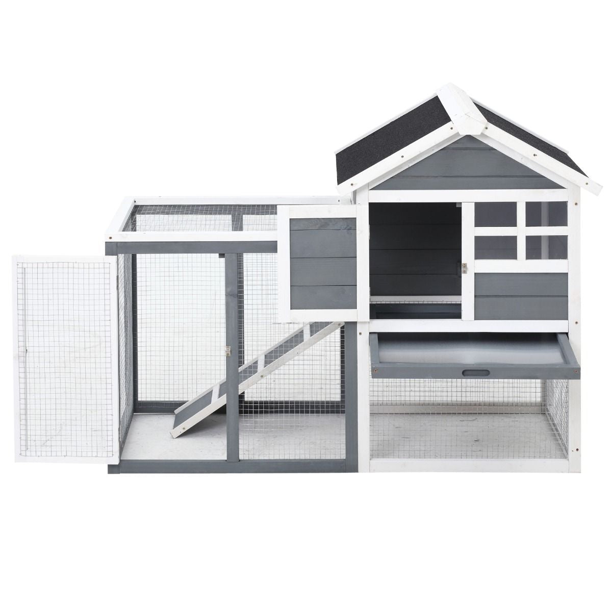 48- furniture-style Rabbit Hutch with Outdoor Run for Small Animals