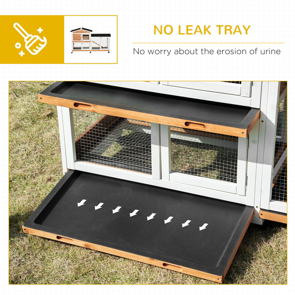 62- Mobile furniture-style Rabbit Enclosure with Asphalt Roof and Wheels