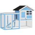Indoor & Outdoor Rabbit Hutch with water-ready Roof and Pull-Out Tray