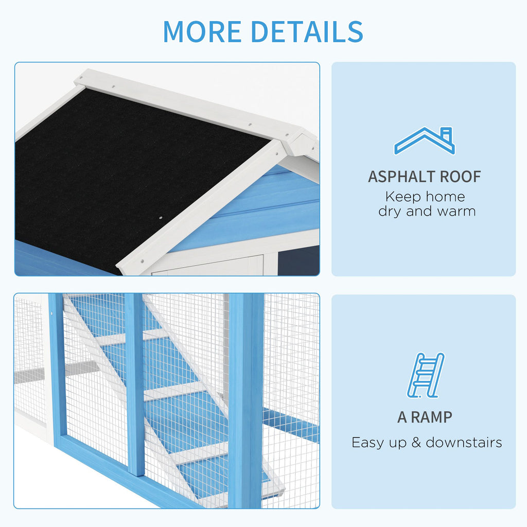 Indoor & Outdoor Rabbit Hutch with water-ready Roof and Pull-Out Tray