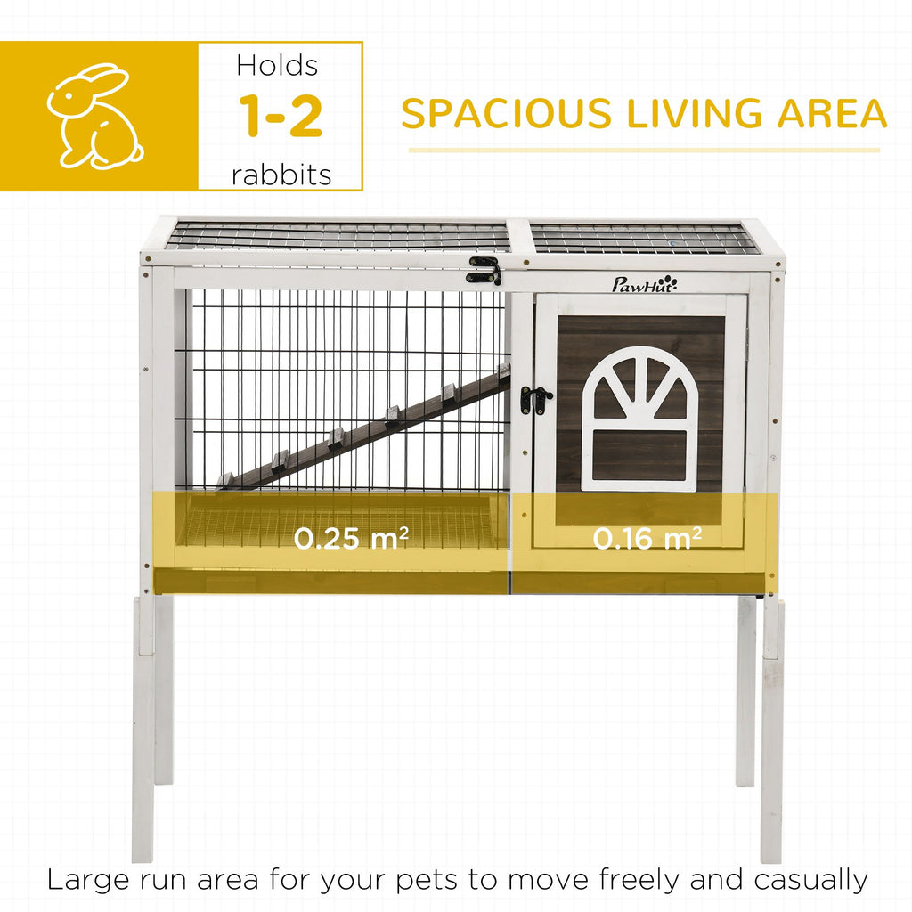 Spacious Indoor Rabbit Hutch with Lockable Doors and Removable Tray