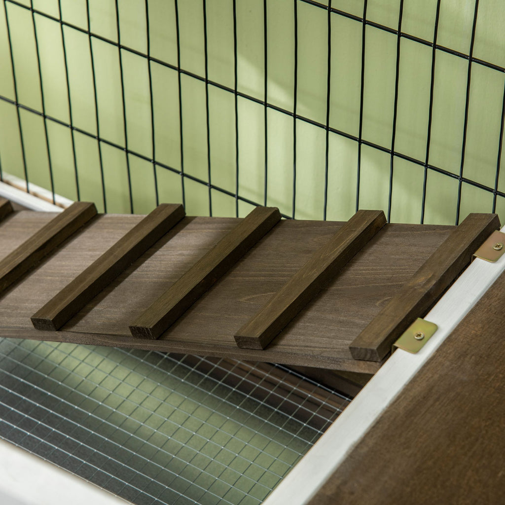 Spacious Indoor Rabbit Hutch with Lockable Doors and Removable Tray
