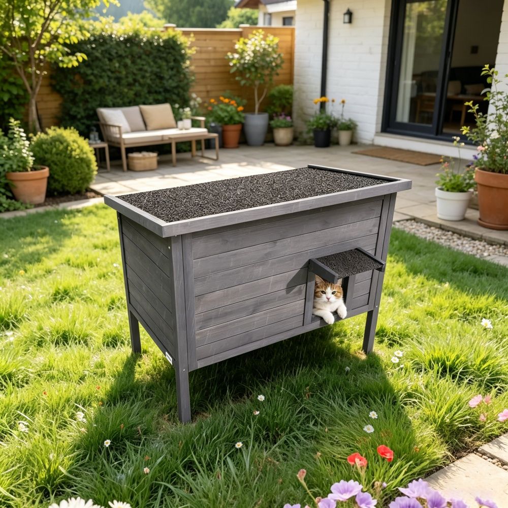 Insulated Cat House for Outdoor