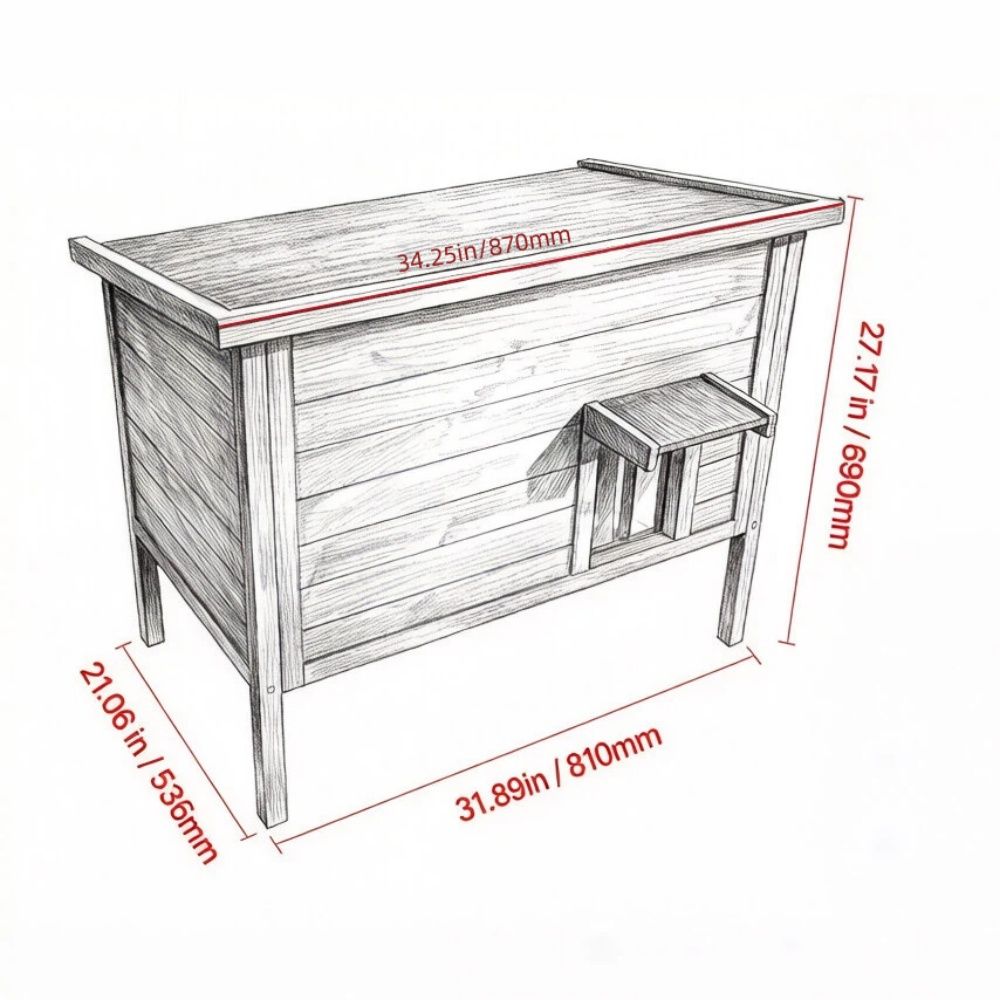 Insulated Cat House for Outdoor