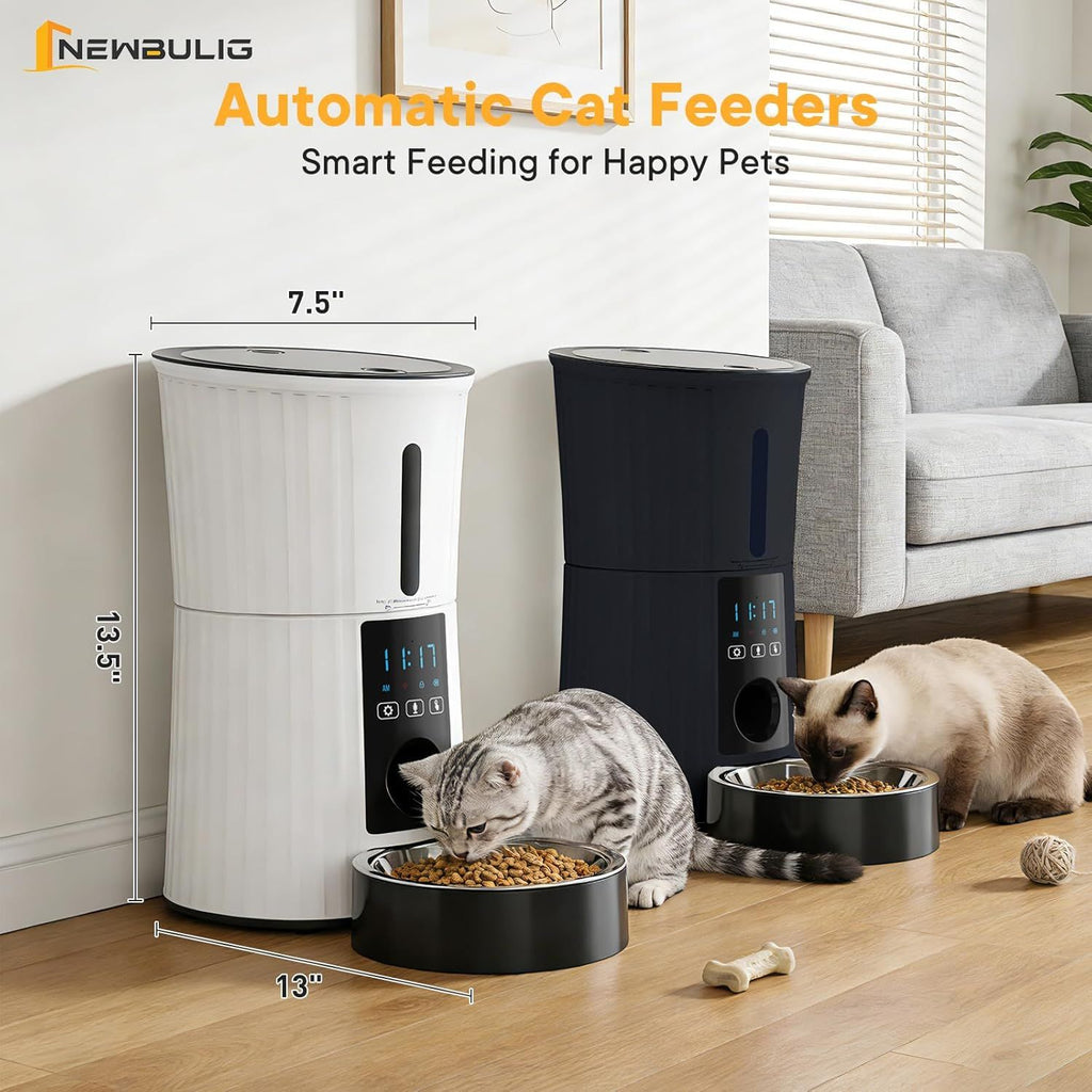 Intelligent feeder, equipped with WiFi application control function, a 4-liter capacity intelligent pet food dispenser specifically for cats and dog