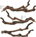 kathson Natural Parrot Perch Bird Stand Pole Wild Grape