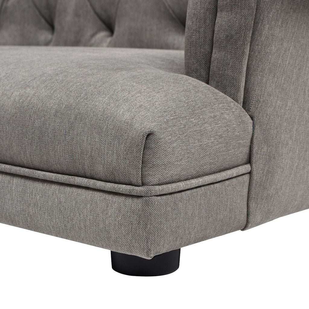 Chesterfield Dog Sofa Bed with Tufted Rolled Back and High-Density Foam