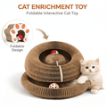 Foldable Accordion Cat Scratcher with Bell Ball for Interactive Play