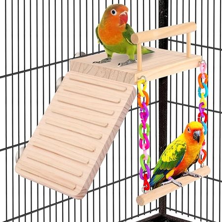 Sturdy Bird Perch Play Gym Swing for Parrots & Small Pets