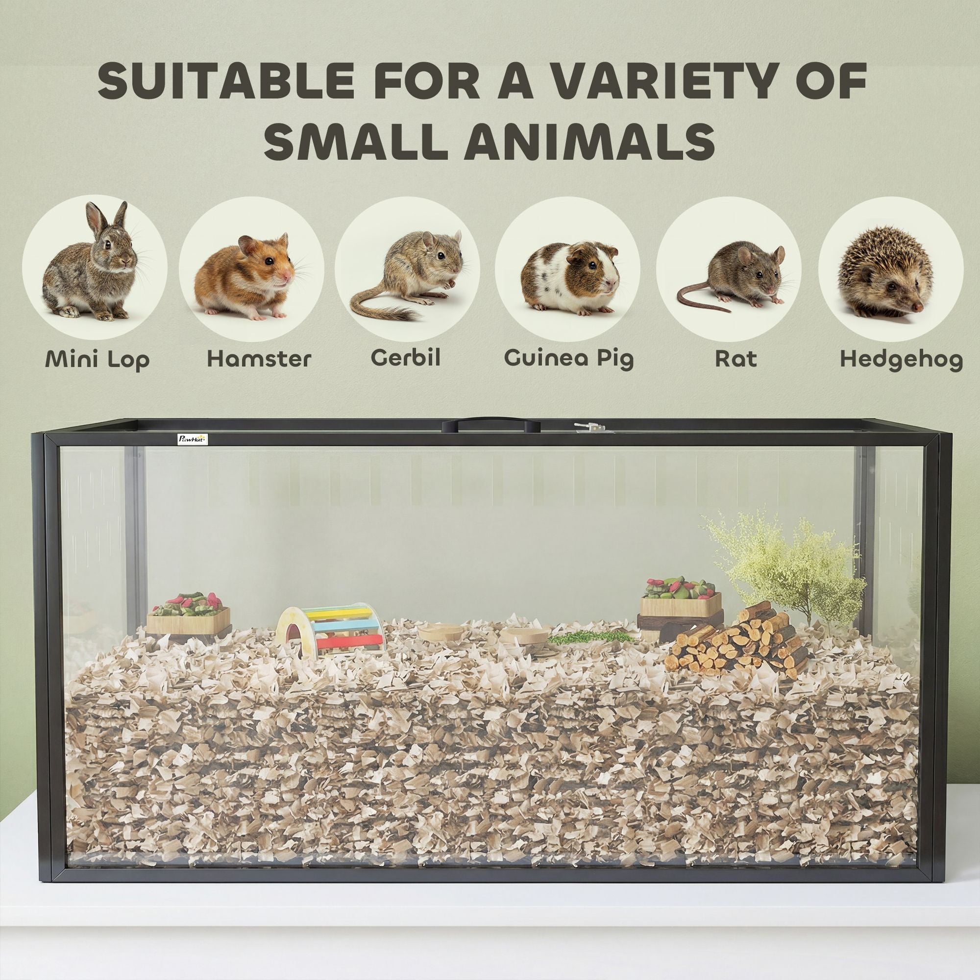 chew-focused Acrylic Hamster Cage with Openable Top and Ventilation