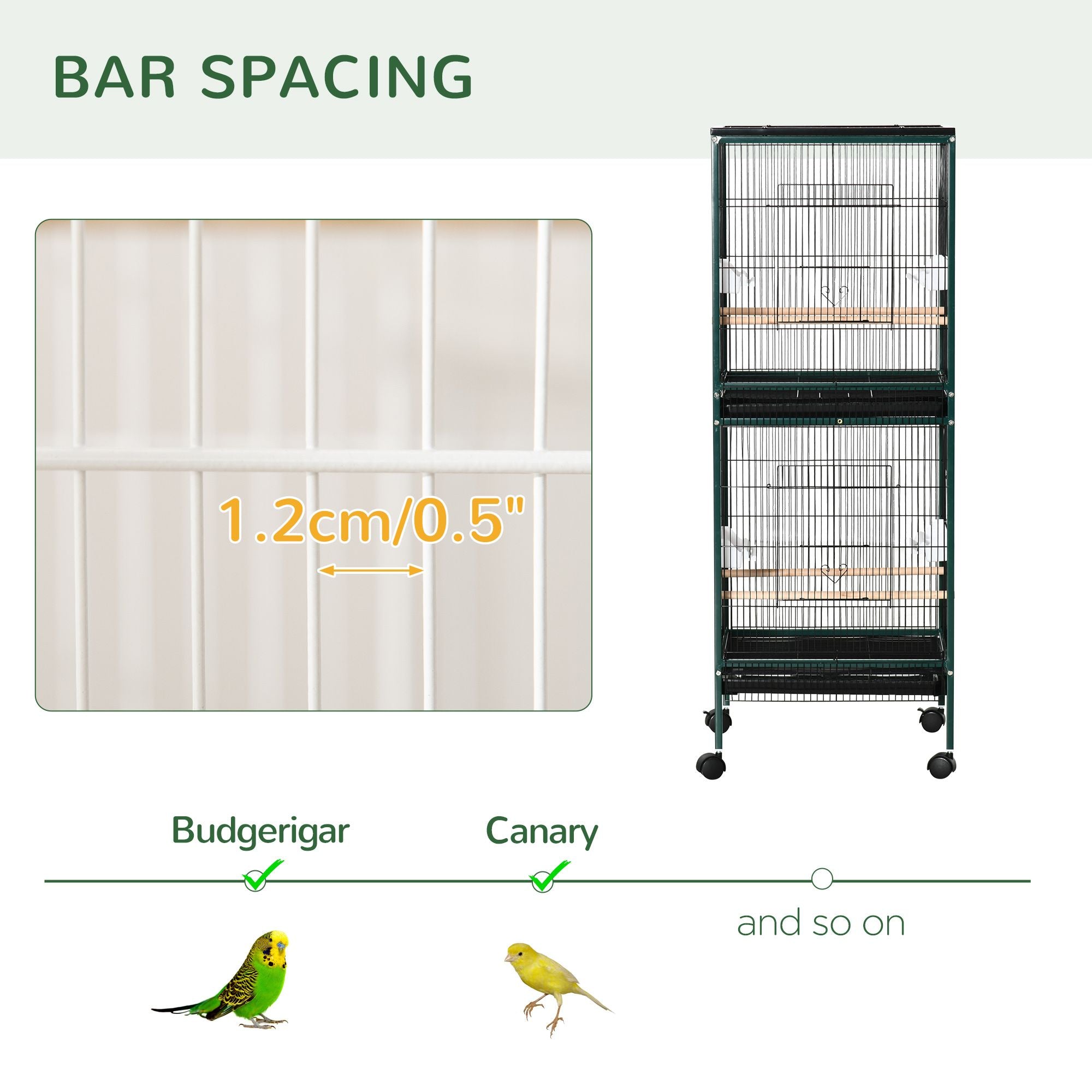 Give Your Birds Room to Soar: 55" Tall Aviary with 1.7 ft. Wingspan Width