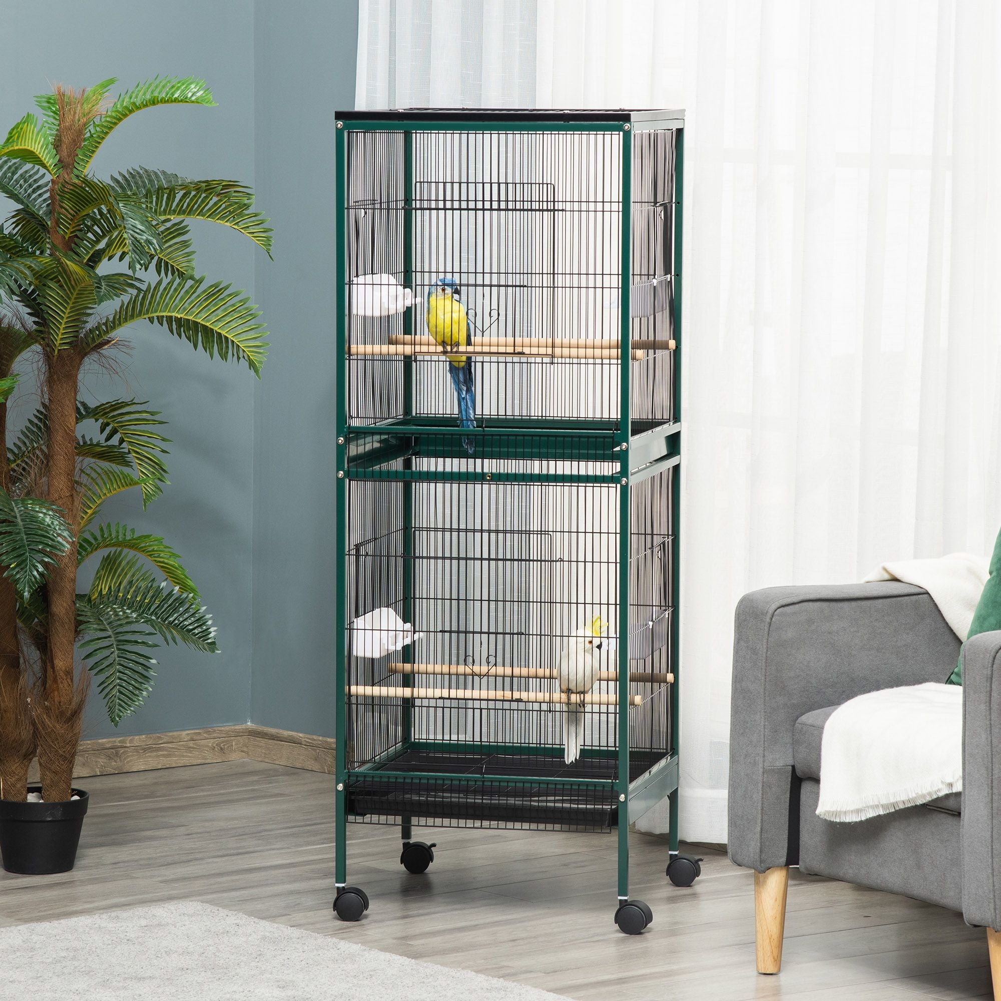 Give Your Birds Room to Soar: 55" Tall Aviary with 1.7 ft. Wingspan Width