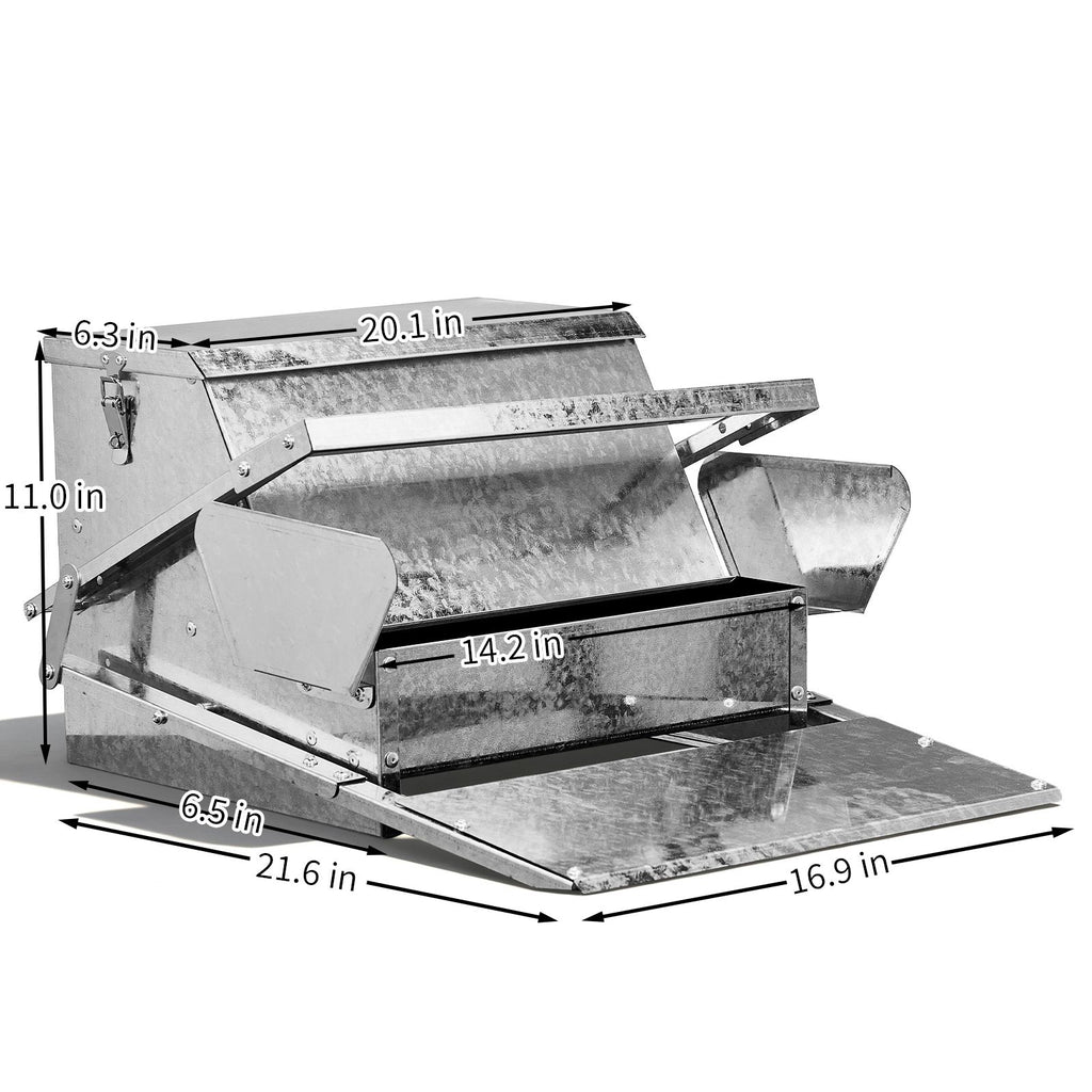 Keep Your Flock Fed with Our Large Capacity Treadle Poultry Feeder