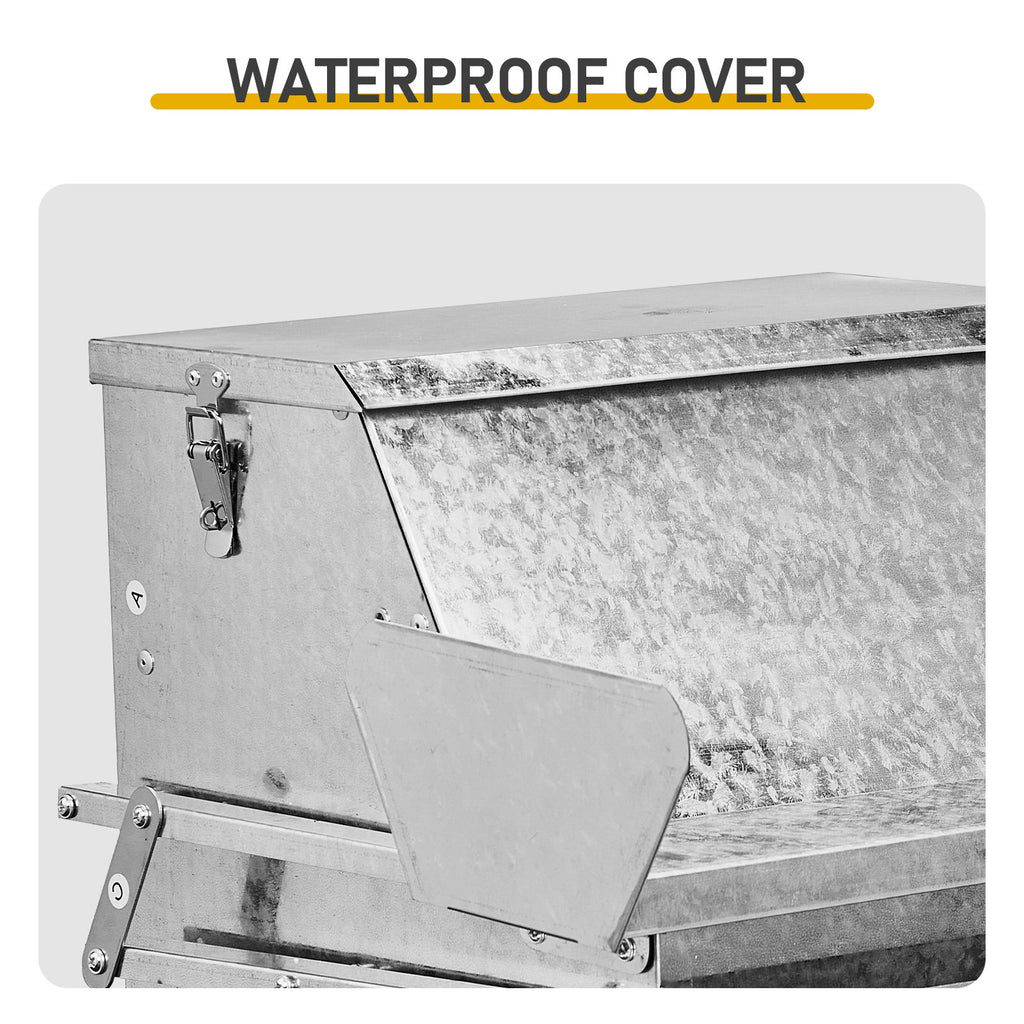 Keep Your Flock Fed with Our Large Capacity Treadle Poultry Feeder