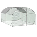 Large Chicken Coop Metal Chicken Run with Waterproof and Anti-UV Cover