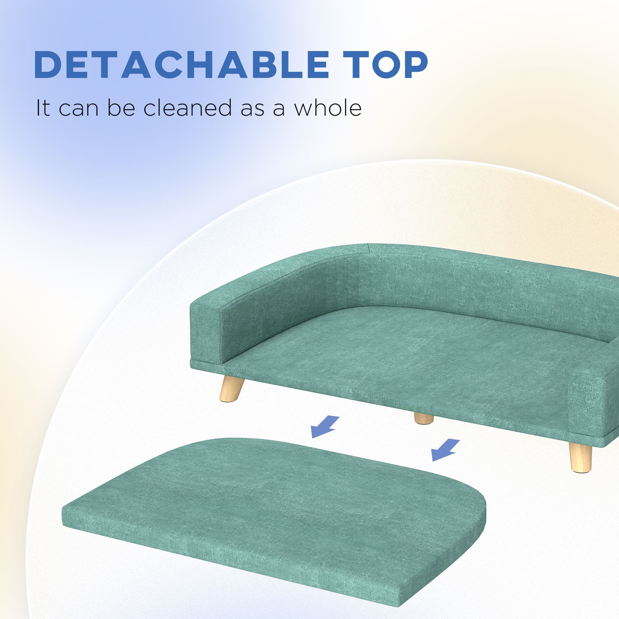 Plush Large Dog Sofa Bed with Washable Cushion and Elevated Design