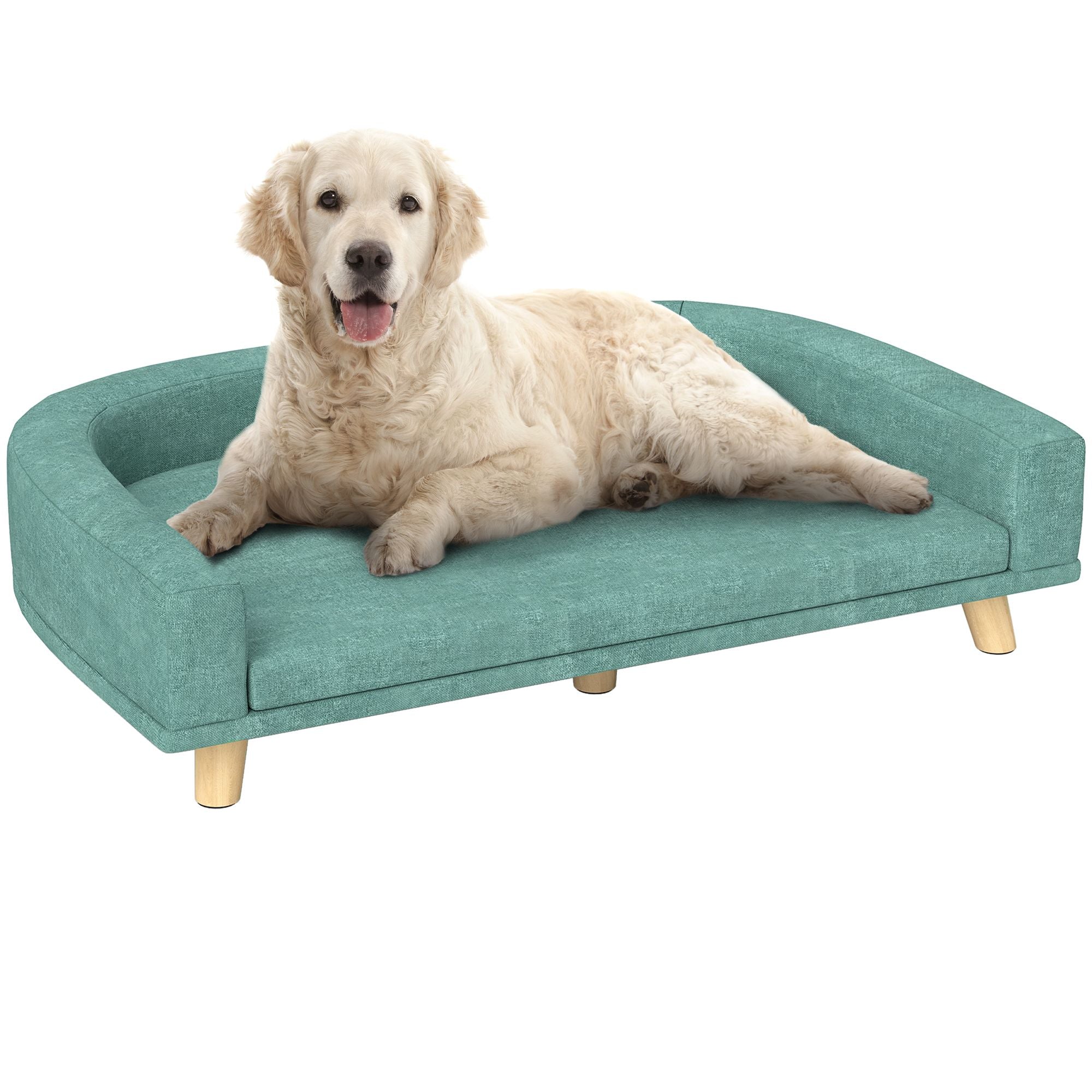 Plush Large Dog Sofa Bed with Washable Cushion and Elevated Design