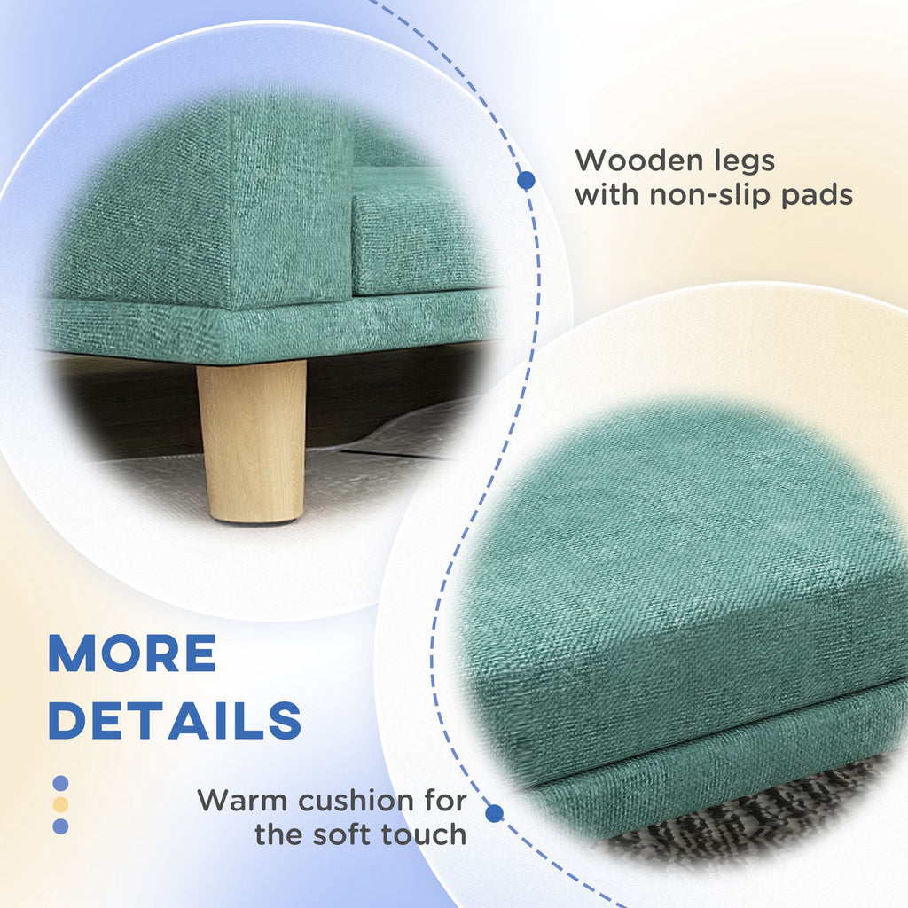Plush Large Dog Sofa Bed with Washable Cushion and Elevated Design