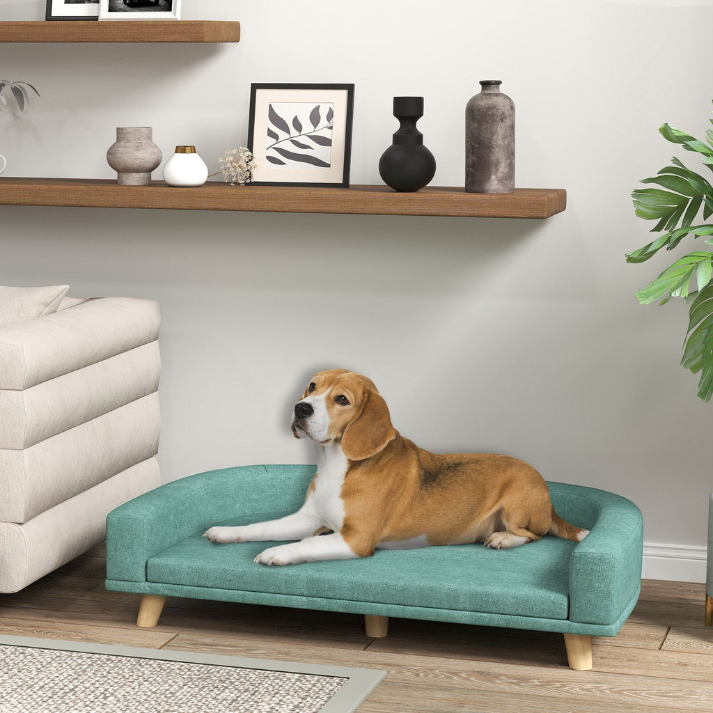 Plush Large Dog Sofa Bed with Washable Cushion and Elevated Design