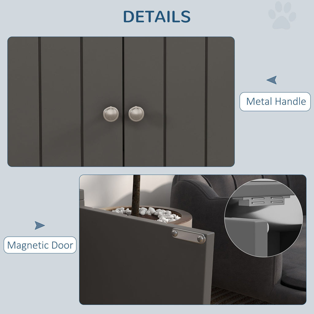 Elevate Mealtime & Organize Pet Gear with This Raised Dog Bowl & Storage Cabinet