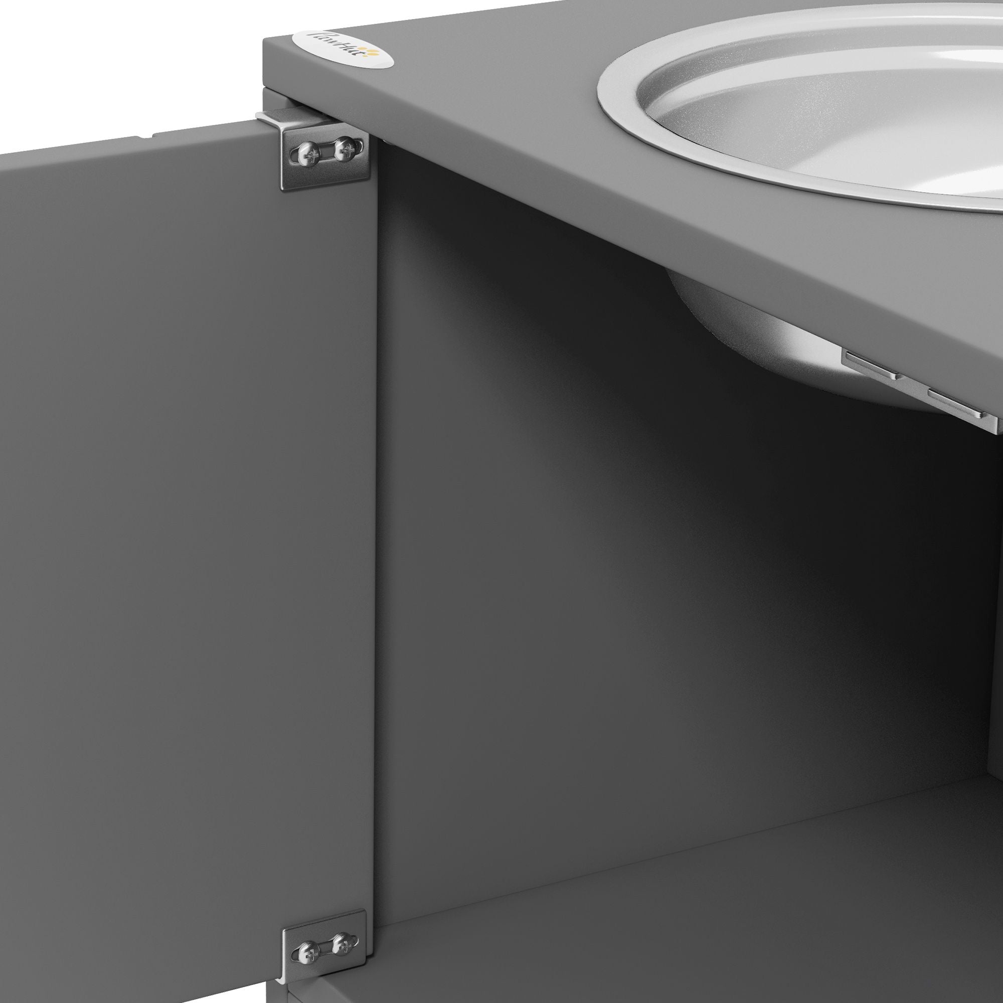 Elevate Mealtime & Organize Pet Gear with This Raised Dog Bowl & Storage Cabinet
