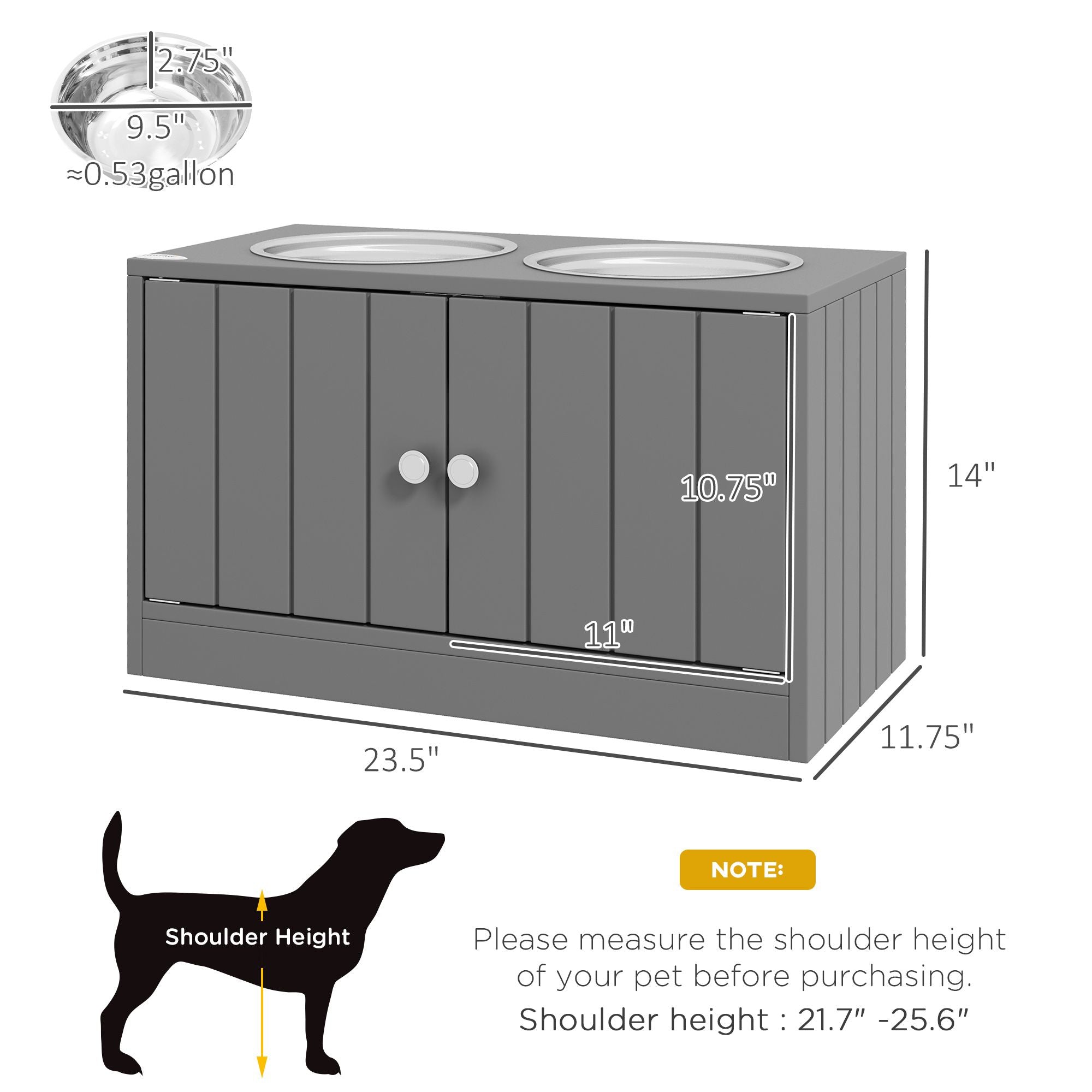 Elevate Mealtime & Organize Pet Gear with This Raised Dog Bowl & Storage Cabinet