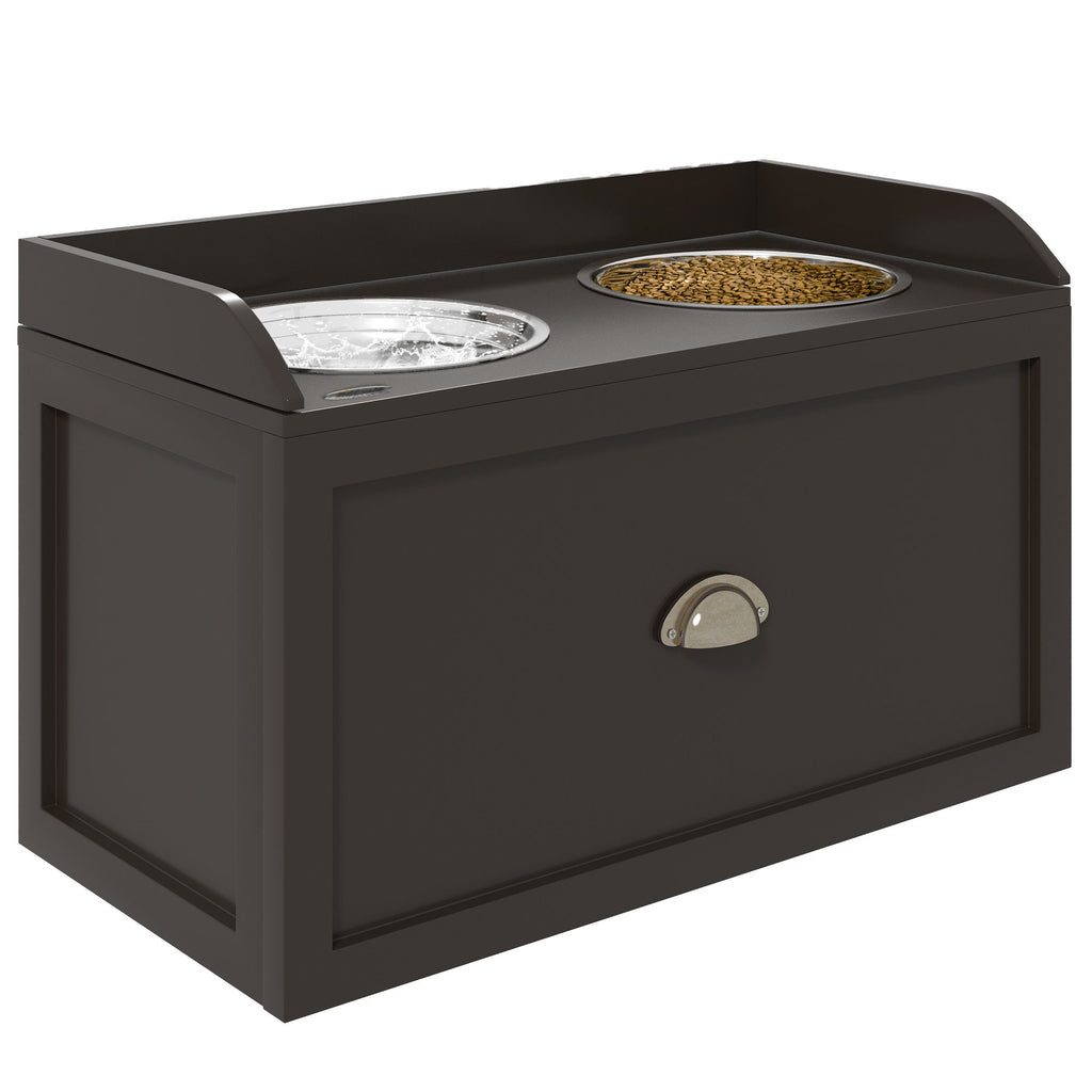 Elevate Mealtime & Organize Supplies with This Raised Dog Feeding Station