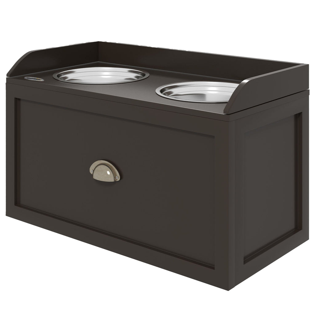 Elevate Mealtime & Organize Supplies with This Raised Dog Feeding Station