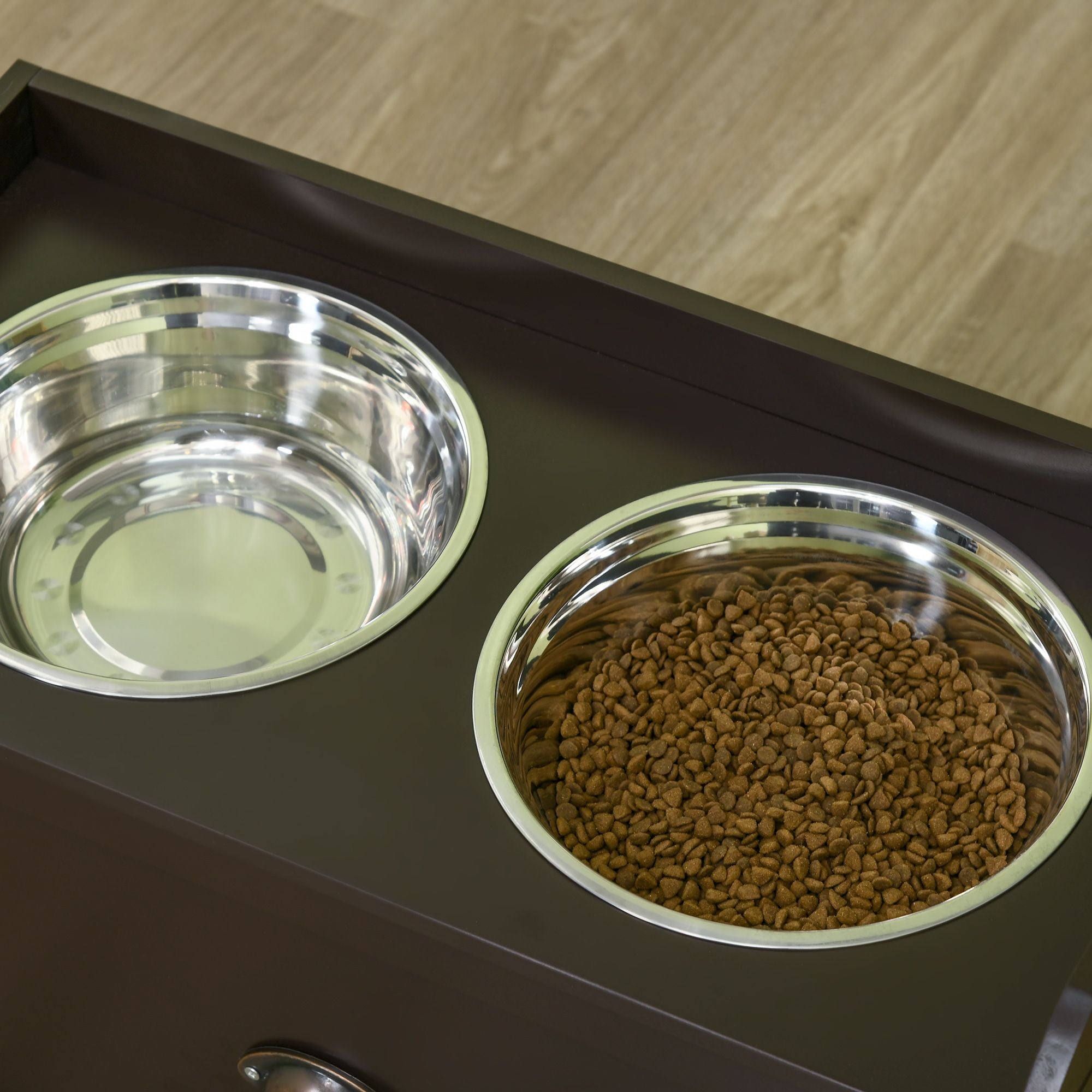 Elevate Mealtime & Organize Supplies with This Raised Dog Feeding Station