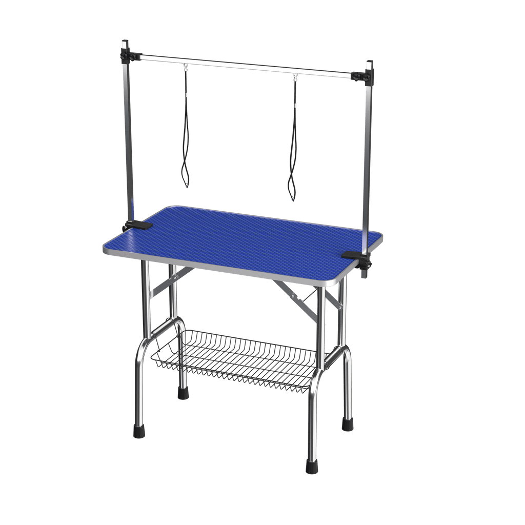 Large Grooming Table for Pet Dog and Cat with Adjustable Arm and Clamps Large Heavy Duty Animal grooming table, 42''/Blue