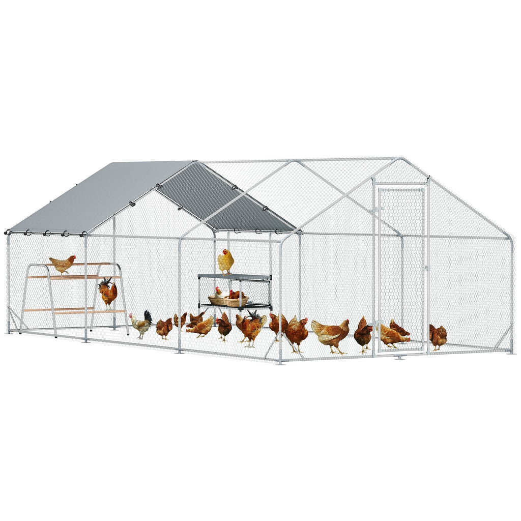 Spacious Chicken Coop Run for 18-24 Chickens with water-ready Cover – image 13