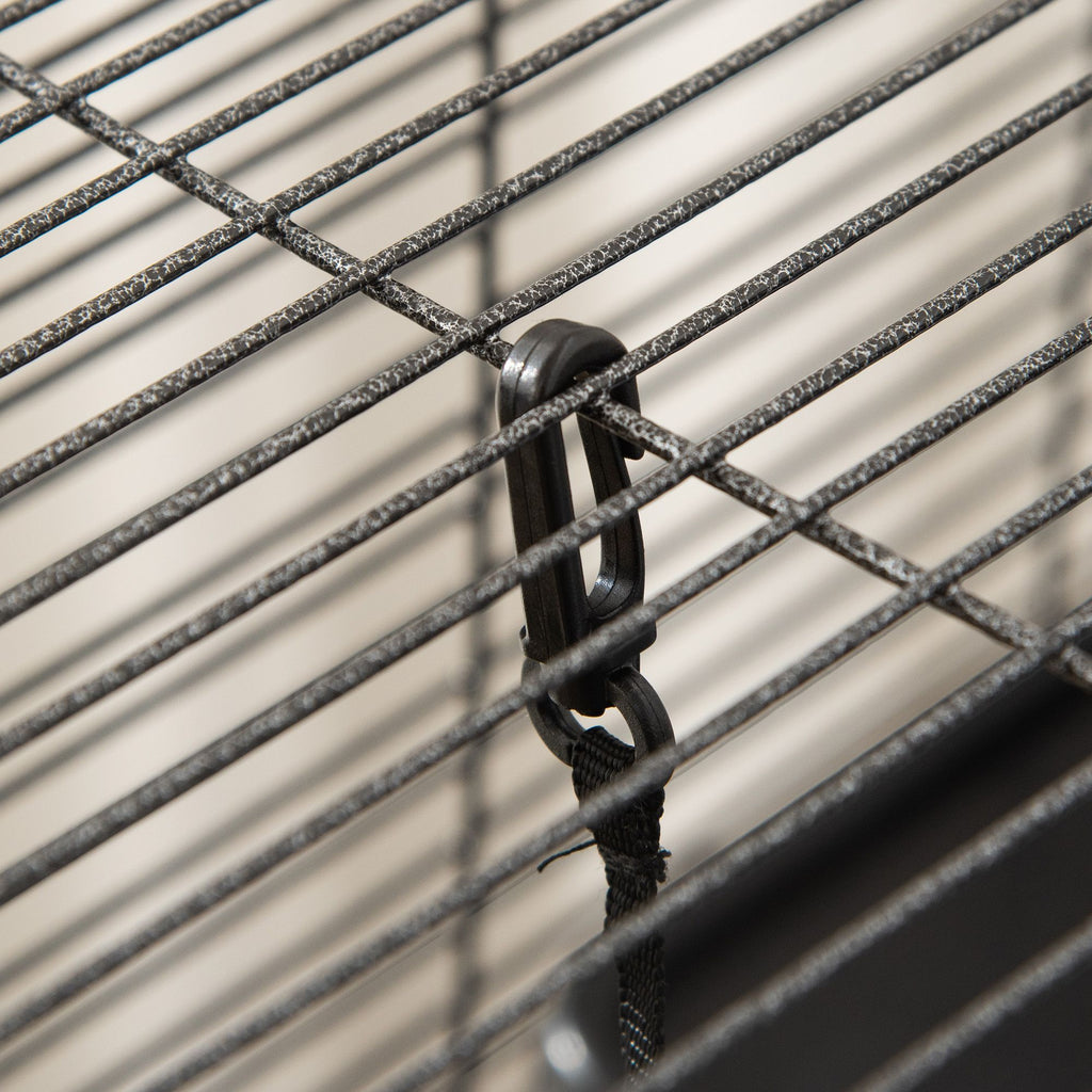 Spacious 4-Tier Small Animal Cage with Hammock and Rolling Wheels